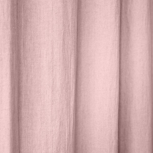 Svetloružový ľanový záves s pútkami Linen Tales Night Time, 250 x 140 cm-image-1