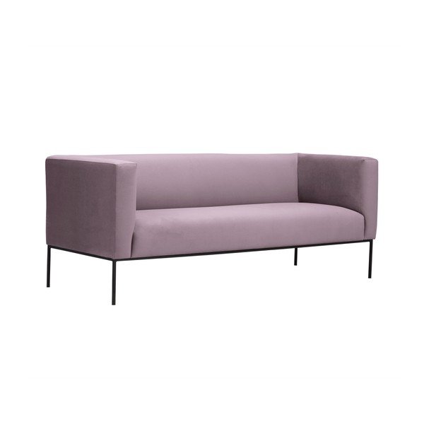 Púdrovoružová zamatová pohovka Windsor & Co Sofas Neptune, 195 cm-image-2