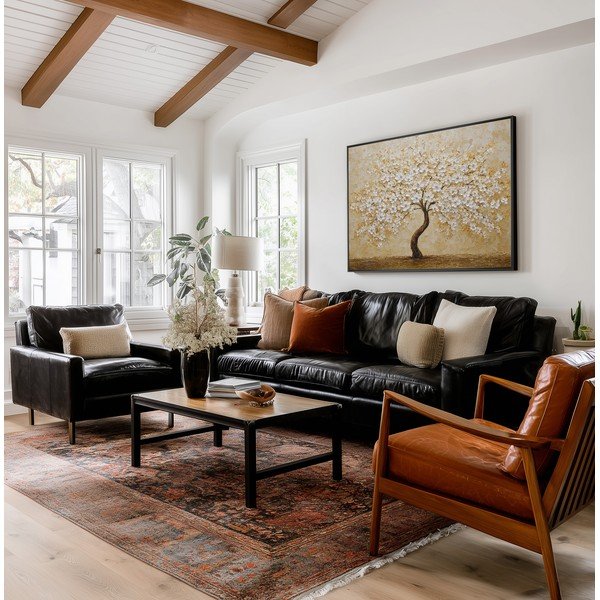 Tlačený obraz s rámom 80x60 cm Golden Tree – Styler-image-4