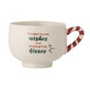 Krémový hrnček na cappuccino s vianočným motívom z kameniny 250 ml Treats – Bloomingville