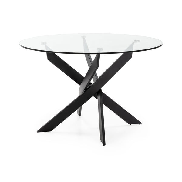 Okrúhly jedálenský stôl so sklenenou doskou 120x120 cm Ruth - Marckeric-image-2