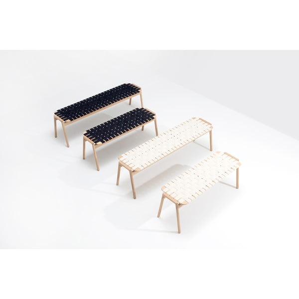 Biela/v prírodnej farbe lavica Klupa - Gazzda-image-3