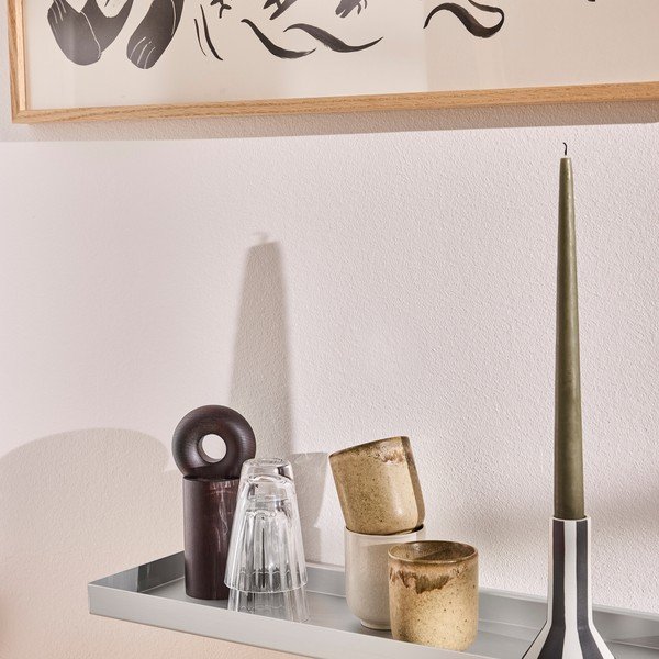 Kovová polica v striebornej farbe 80 cm Bakku – OYOY Living Design-image-2