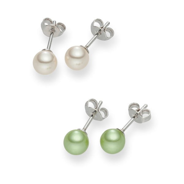 Sada 2 párov perlových náušníc Nova Pearls Copenhagen Asopos