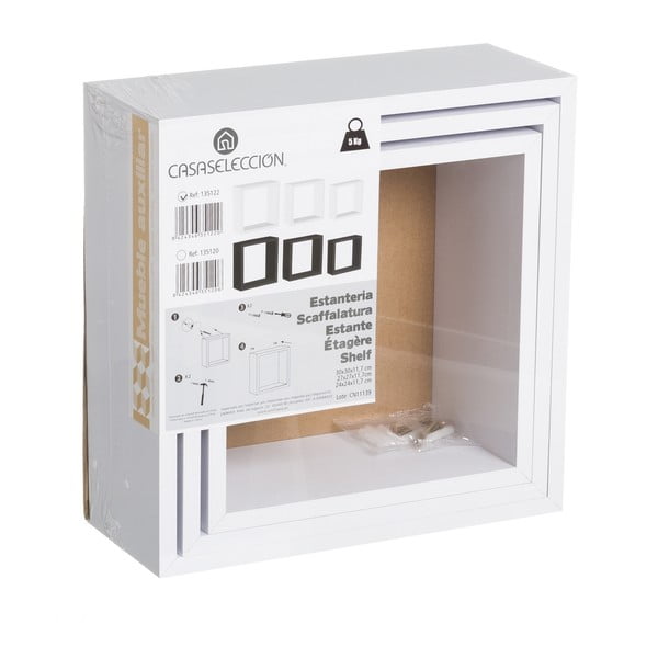 Biele police v súprave 3 ks – Casa Selección-image-3