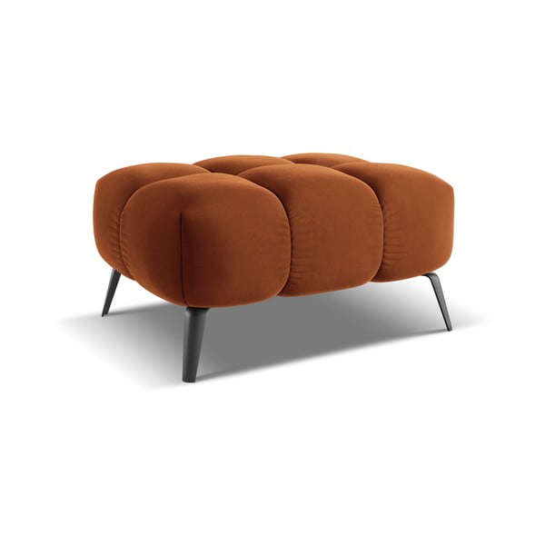 Oranžová zamatová podnožka Nalu – Makamii-image-2