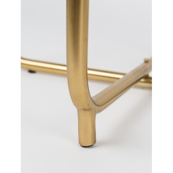 Biely odkladací stolík s mramorovou doskou White Label Timpa-image-3