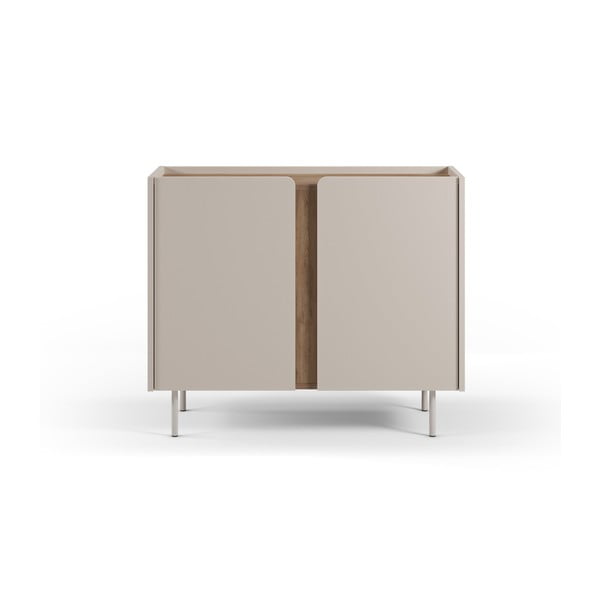 Skrinka v dekore duba v krémovo-prírodnej farbe 100x82,5x40 cm Lucile – Marckeric