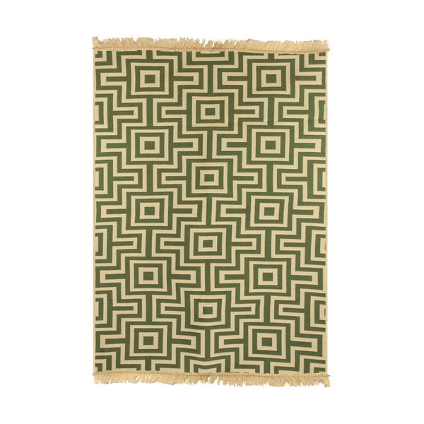 Béžovo-zelený koberec Ya Rugs Kare, 80 × 150 cm