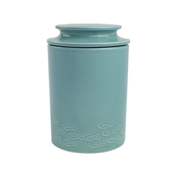 Tyrkysovomodrá keramická dóza z keramiky T&G Woodware City Ocean Crab