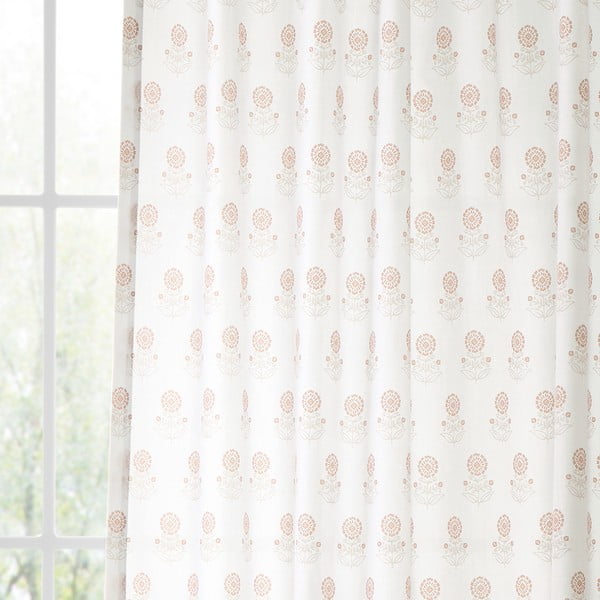 Biela záclona 140x183 cm Woodblock Floral – Pineapple Elephant-image-2