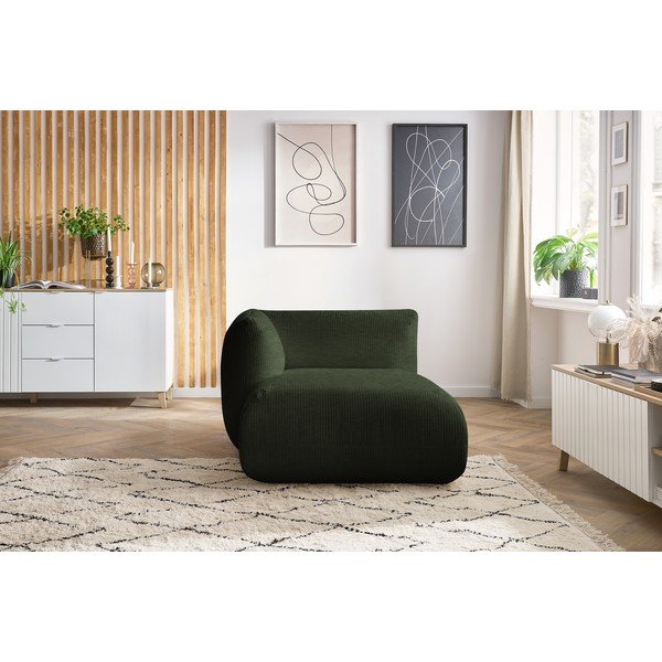 Zelený menčestrový modul pohovky (ľavý roh) Lecomte – Bobochic Paris-image-1