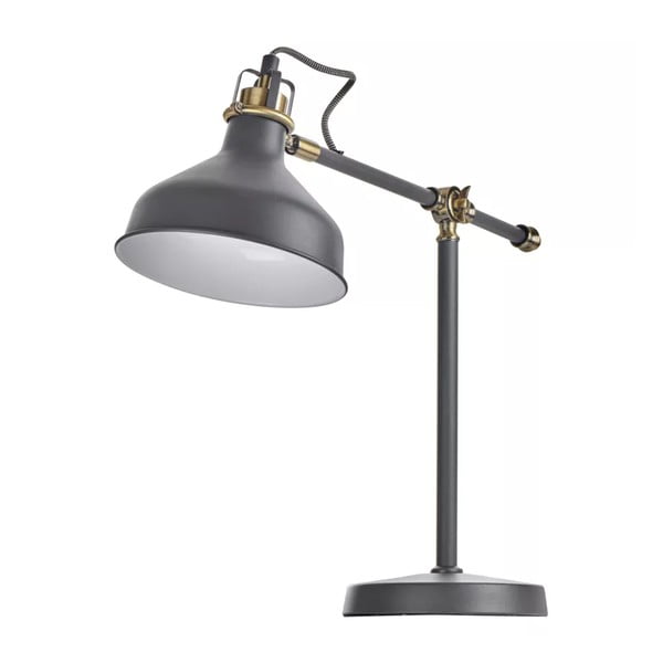 Sivá stolová lampa (výška 56 cm) Harry – EMOS