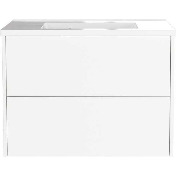 Biela matná závesná skrinka pod umývadlo 81x61 cm Bodera – Germania-image-2