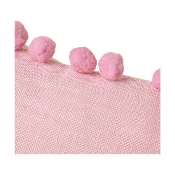 Ružový vankúš Unimasa Pompon, 45 x 45 cm-image-1