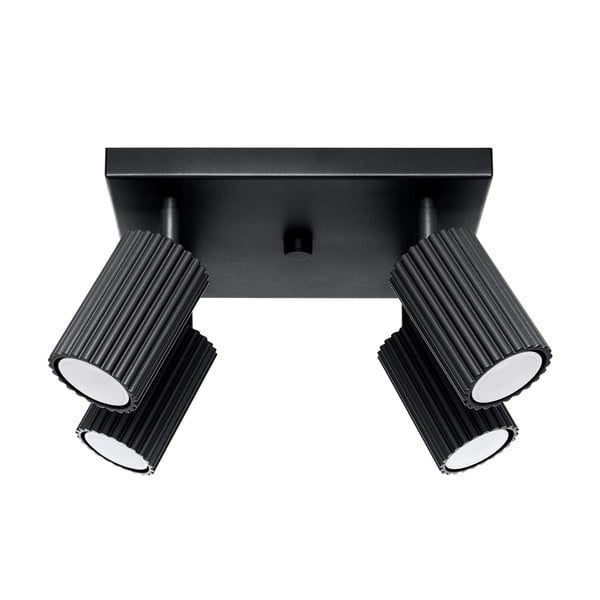 Čierne kovové bodové svietidlo ø 6,5 cm Gleam – Sollux