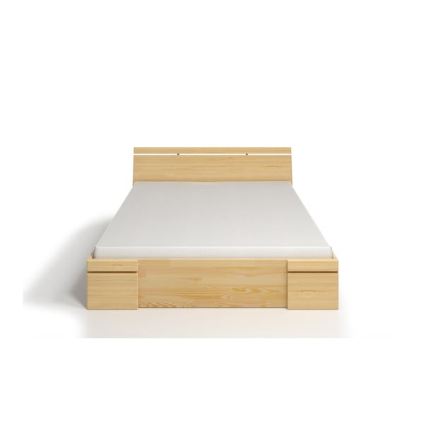 Dvojlôžková posteľ z borovicového dreva so zásuvkou SKANDICA Sparta Maxi, 140 × 200 cm-image-1