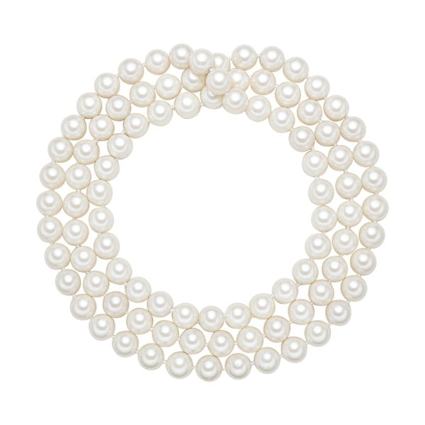 Náhrdelník s bielymi perlami ⌀ 12 mm Perldesse Muschel, dĺžka 120 cm