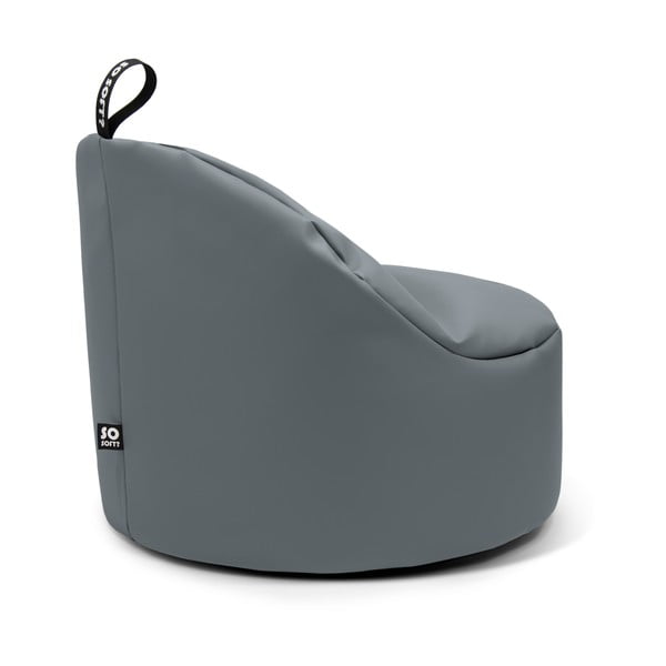 Čierny sedací vak z imitácie kože Round XL – So Soft?-image-3