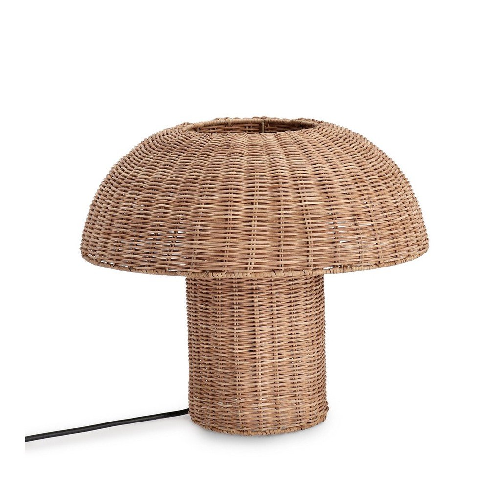 E-shop Ratanová LED stolová lampa v prírodnej farbe s ratanovým tienidlom (výška 40 cm) Irele – Bizzotto