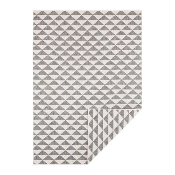Sivo-krémový obojstranný koberec vhodný aj do exteriéru Bougari Tahiti, 200 × 290 cm