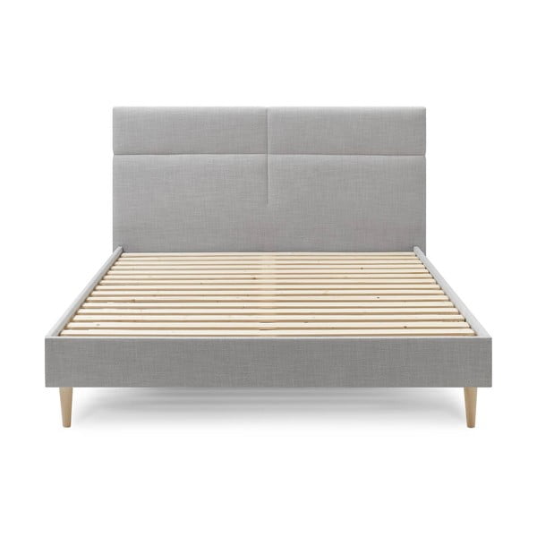 Sivá dvojlôžková posteľ Bobochic Paris Elyna Light, 180 x 200 cm-image-1