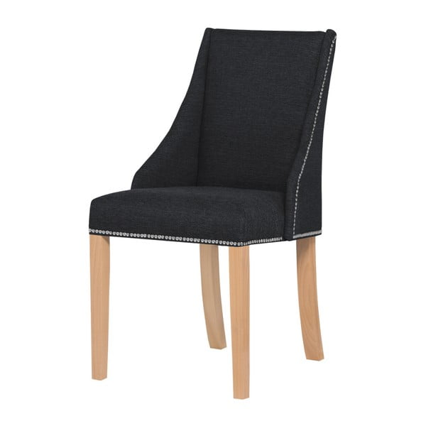 Tmavosivá stolička s hnedými nohami Ted Lapidus Maison Patchouli

