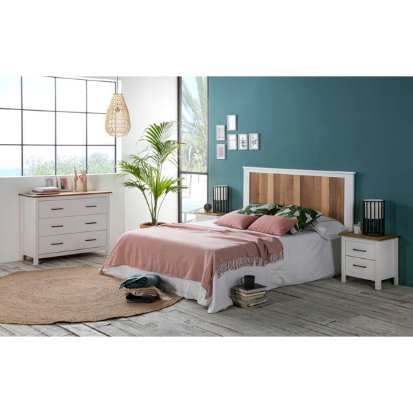 Biela nízka komoda z borovicového dreva 100x80 cm Miranda – Marckeric-image-1