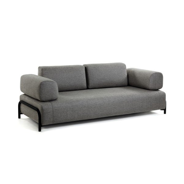 Tmavosivá pohovka s podrúčkami Kave Home Compo-image-2