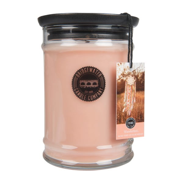 Sviečka v sklenenej dóze s vôňou marhule a vanilky Bridgewater candle Company Wanderlust, doba horenia 140-160 hodín