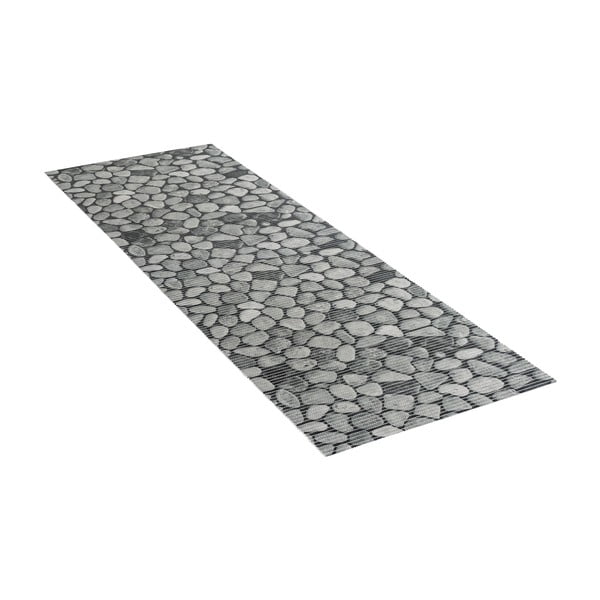 Sivá plastová kúpeľňová predložka 65x200 cm Sassi – Wenko-image-2