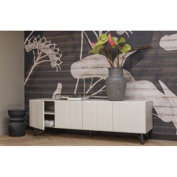 Krémový TV stolík z borovicového dreva 181x56 cm Miller - WOOOD-image-4