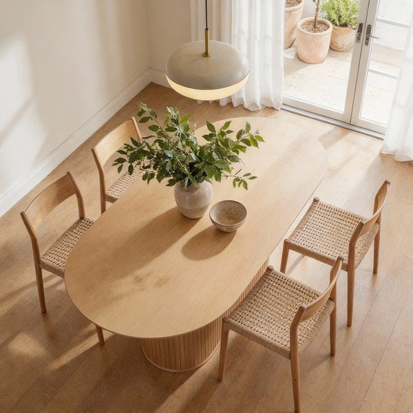 Jedálenský stôl s doskou v dubovom dekore 95x180 cm Nola – Unique Furniture-image-3