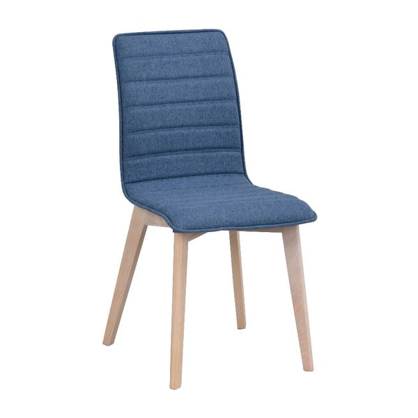 Modrá jedálenská stolička so svetlohnedými nohami Rowico Grace