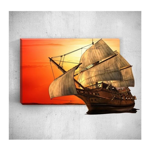 Nástenný 3D obraz Mosticx Big Boat, 40 × 60 cm