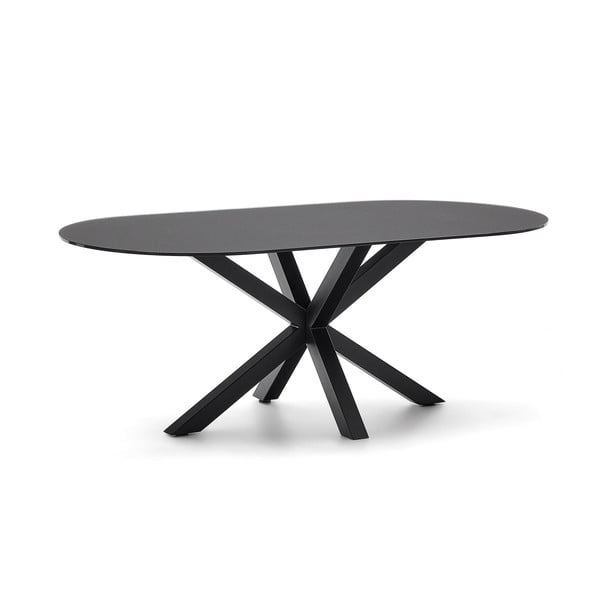 Jedálenský stôl so sklenenou doskou 100x200 cm Argo – Kave Home