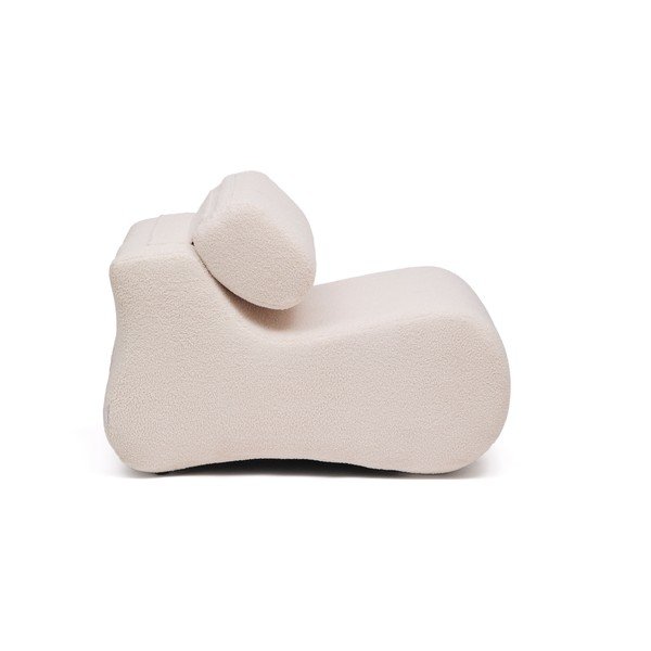 Slonovinové kreslo z textílie buklé Club – Kave Home-image-4