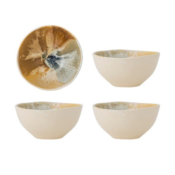 Krémové misky v súprave 4 ks z kameniny 525 ml Lacey – Bloomingville