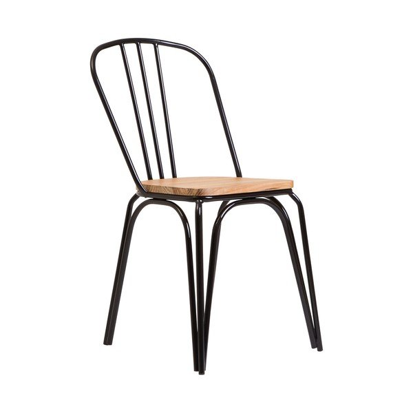 Čierna jedálenská stolička z brestového dreva District – Premier Housewares