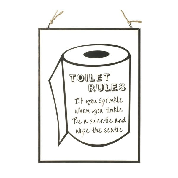 Ceduľa Parlane Toilet Rules