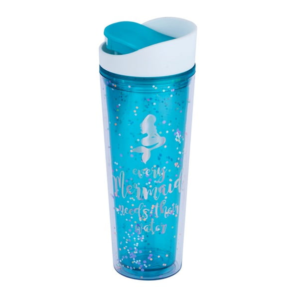 Modrý cestovný hrnček Tri-Coastal Design Mermaid Needs Their Water, 500 ml