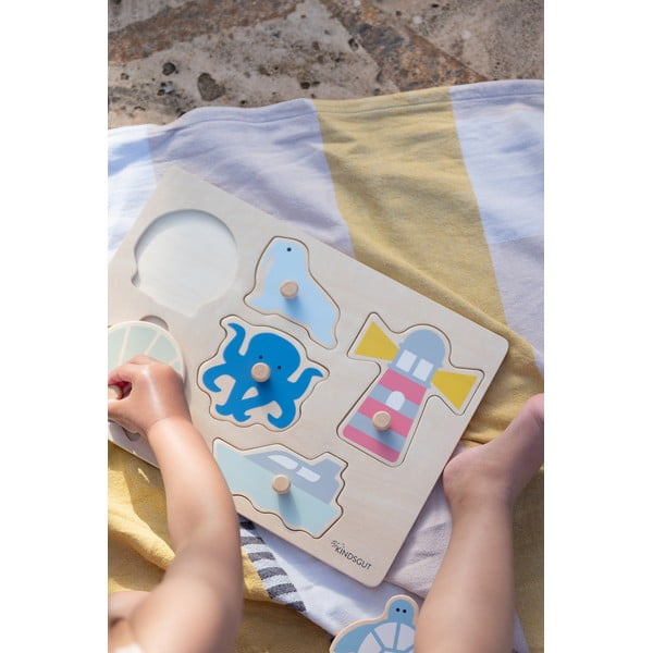 Drevené vkladacie puzzle (počet dielikov 6) Ocean – Kindsgut-image-2