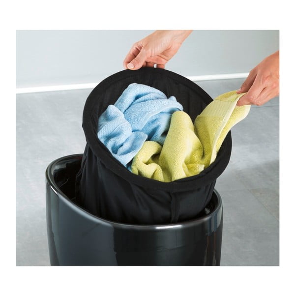 Čierny kôš na bielizeň a taburetka v jednom Wenko Candy, 20 l-image-3