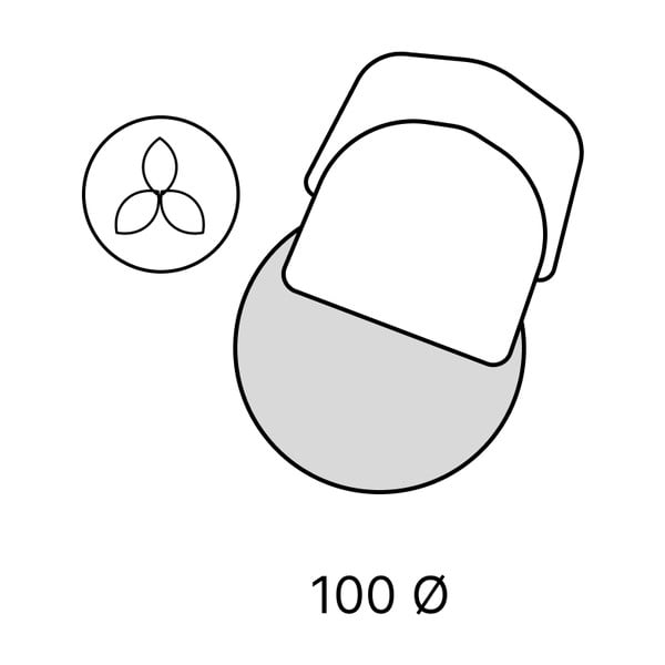 Umývateľný okrúhly koberec v bielo-petrolejovej farbe ø 100 cm – Vitaus-image-3