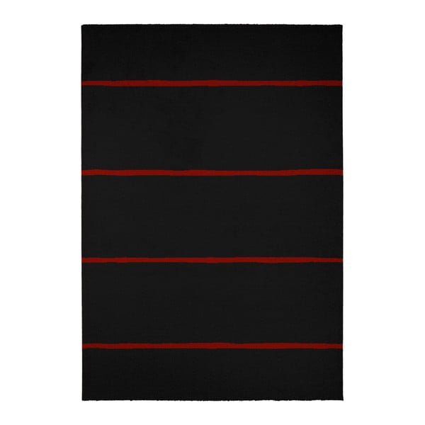 Čierny koberec Calista Rugs Madrid Lines, 60 x 110 cm