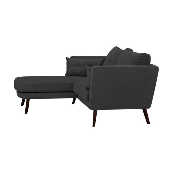 Tmavosivá trojmiestna pohovka Mazzini Sofas Elena, s leňoškou na ľavom rohu-image-2