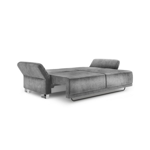 Sivý trojmiestna rozkladacia pohovka so zamatovým poťahom Windsor & Co Sofas Pyxis-image-3