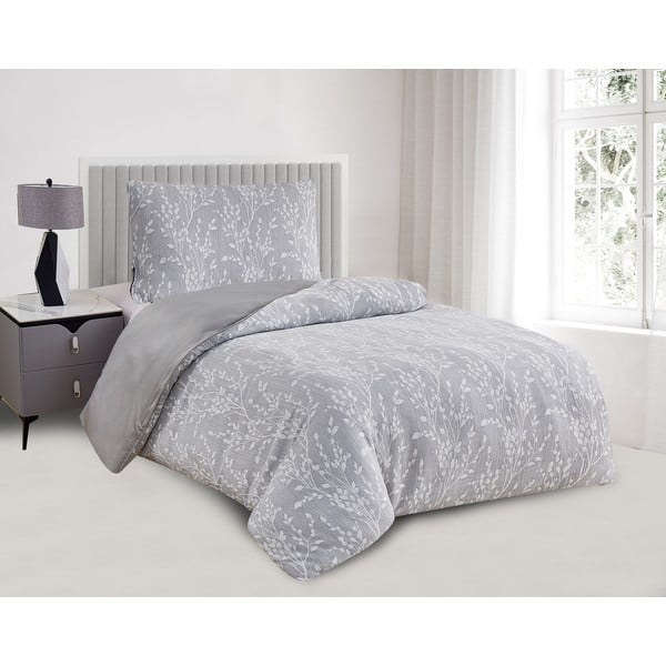 Sivé obliečky na jednolôžko zo žakára 140x200 cm Boston – My House-image-1