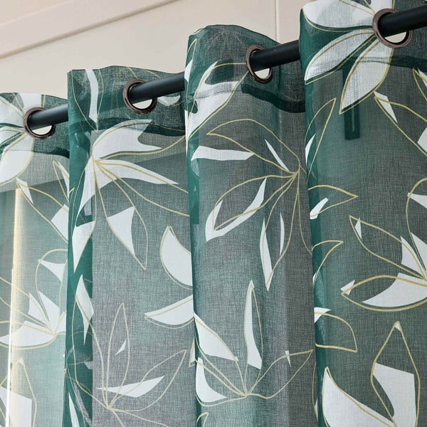 Zelená voálová záclona 140x280 cm Elsa – douceur d'intérieur-image-2