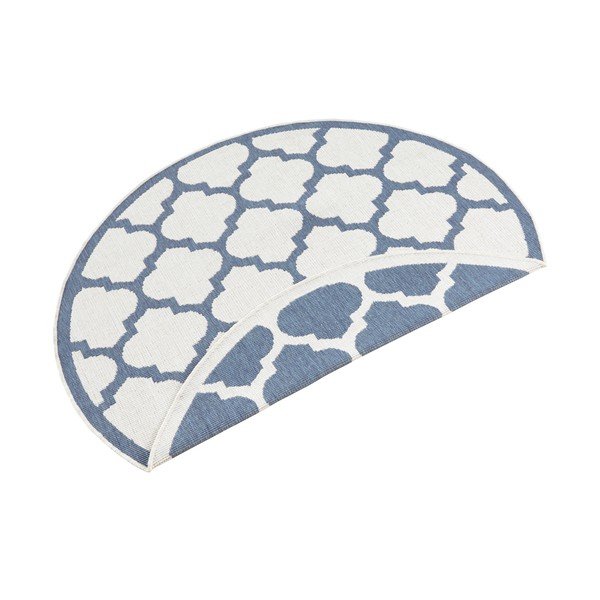 Modro-krémový vonkajší koberec NORTHRUGS Palermo, ⌀ 200 cm-image-3
